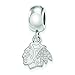 Chicago Blackhawks Bead Charm Extra Small (3/8 Inch) Dangle (Sterling Silver)
