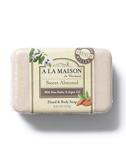 A La Maison Sweet Almond Bar Soap - Triple French Milled Natural Moisturizing Hand Soap Bar (3 Bars Of Soap, 8.8 Oz) #TOP2