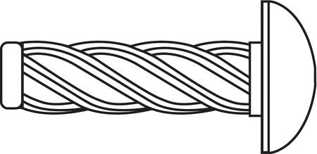 U Drive Screw, 1/8" L, 1/16" Dia, pk 1000