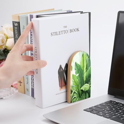 Sujetalibros de madera resistentes que evitan la caída de libros en baldas lisas 7
