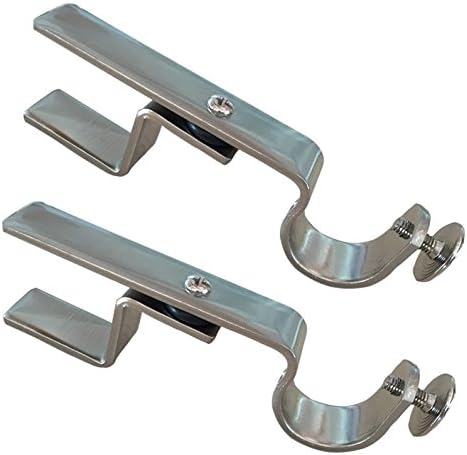 NONO Bracket - Inside Mounted Blinds Curtain Rod Bracket Attachment (Nickel)