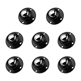 LePvo 1 Inch Small Caster Wheels for Furniture, Self Adhesive, 360 Swivel, 28 LBS Load Capacity Per Wheel, Low Profile for Small Appliance Storage Box Planter (8 Pack)