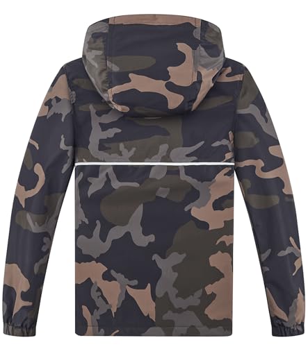 Boys Rain Jackets Lightweight Waterproof Hooded fleece Raincoats Windbreakers for Kids2