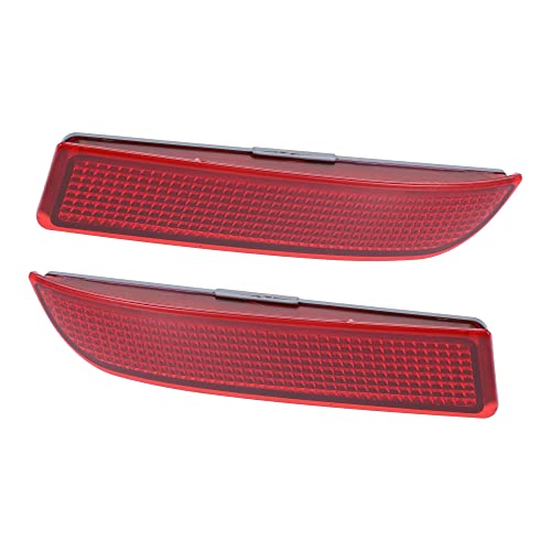 X AUTOHAUX 1 Pair Rear Left Right Bumper Reflector Light Cover for Toyota RAV4 2009-2012 81920-0R020 81910-0R020 Red