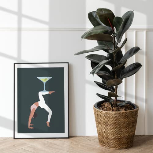 Sylvana Workshop - Cocktail Wall Art Print For Bar, Unframed(12"X16" Wall Decor), Alcohol Bar Themed Kitchen Home, Office Apartment Wall Decor Home Bar Accessories, Cocktail Poster, Bar Cart Decor #TOP5