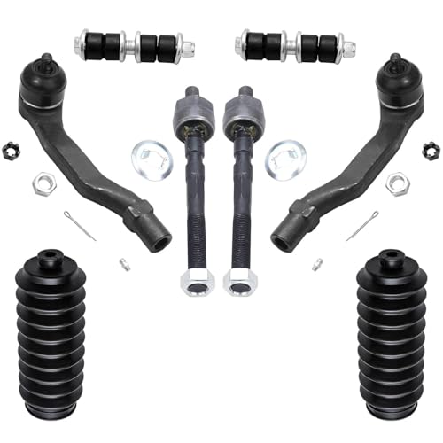 Image of Detroit Axle - 14pc Front End Kit for 1992-1995 Honda Civic 1993-1997 Civic Del Sol 1994-1997 Integra Upper Lower Control Arms Inner Outer Tie Rods Lower Ball Joints Sway Bar Links Boots Replacement