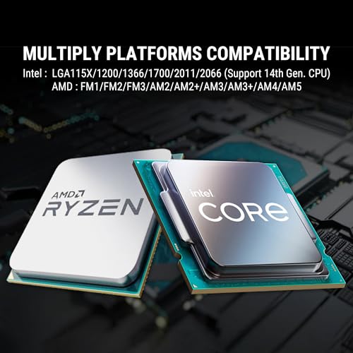 Ant Esports ICE Chroma 240 ARGB 240mm ARGB Liquid Cooler/AIO with CPU Temperature Display - Black | Support Intel & AMD CPU Socket AM5, AM4, AM3,... - Image 5