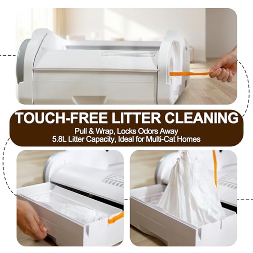 Automatic Litter Box Open Top Self Cleaning Cat Litter Box for Multiple Cats Electric Litter Box with Smart APP Control - Image 4