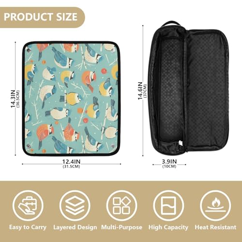Organizador para herramientas de cabello 2 en 1 Art Birds miniatura 4