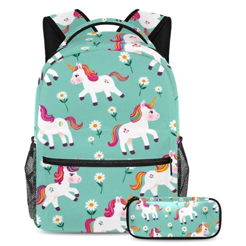 Sac à dos 2 pièces pour garçons et filles avec trousse d'été