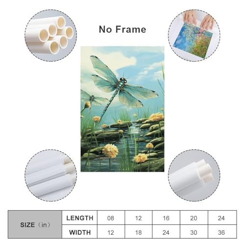 Impression sur toile de libellules avec finitions esthétiques durables - 2