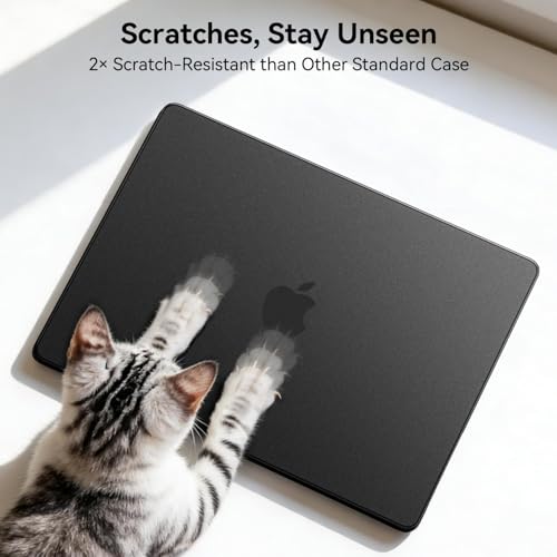 Image of EooCoo Case for MacBook Pro 16 inch M5-M1, 100% Color-Matched, Space Black | Device-Like Feel, Matte Finish, Scratch-Resistant Surface, Slim Lightweight Protection, Work & Travel Ready