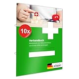 PRIMUS PRINT Verbandbuch - Unfallbuch - Erste-Hilfe Dokumentation - Meldebuch DSGVO konform - A5 Format - Ringösenheftung und Abrissperforation - Gewerbe, Arbeit und Erste-Hilfe-Maßnahmen [10er Set]