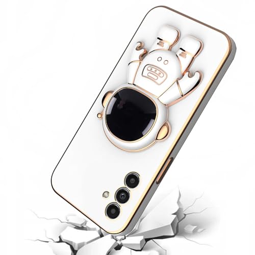 Image of for Samsung Galaxy A54 5G Case Cute 3D Astronaut Stand Design Camera Protection Shockproof Soft Back Cover (for Samsung Galaxy A54 5G, White)