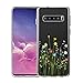 Unov Case for Galaxy S10 Case Clear with Design Soft TPU Shock Absorption Slim Embossed Floral Pattern Protective Back Cover for Galaxy S10 6.1in (Flower Bouquet)