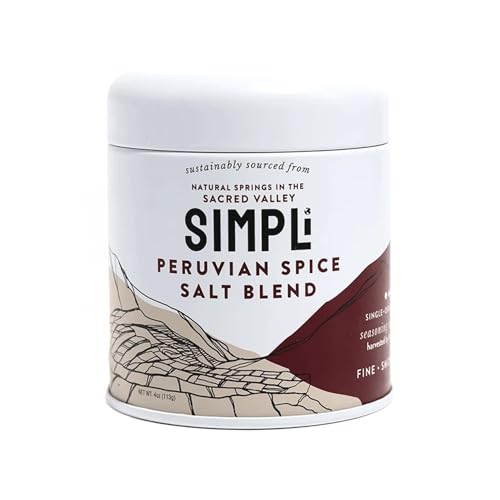 SIMPLi Peruvian Spice Salt, Organic Savory Seasoning Blend with Peruvian Pink Salt, All-Purpose Gourmet Salt for Cooking, Roasting & Grilling