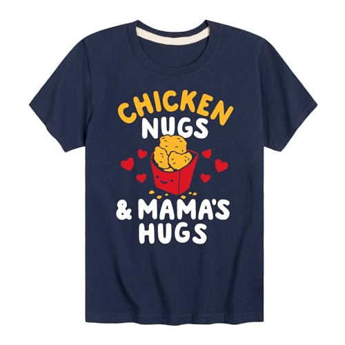 Instant Message - Chicken Nugs Mamas Hugs - Kid's Short Sleeve Graphic T-Shirt