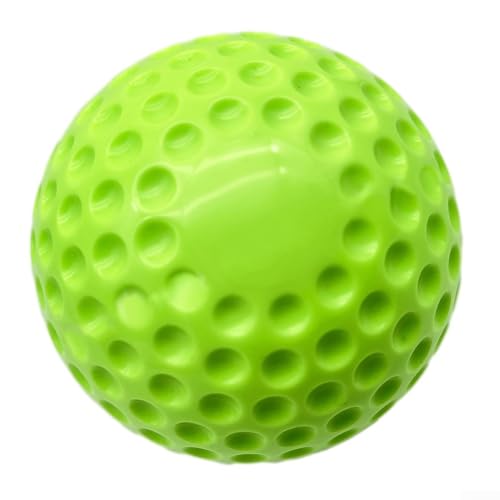 9 Inch and 12 Inch Dimpled PU Baseball and Softball for Pitching Machine and Batting Practice, for Durable Training Ball with Visible Trajectory in Yellow, White, or(Fluorescent Green)(12 inch)