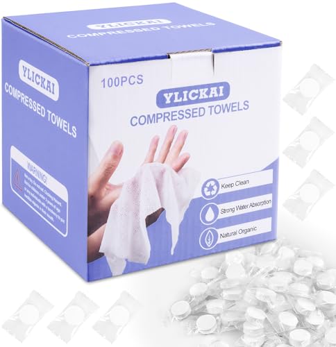 100PCS Disposable Towel, Compressed Towels, Coin Paper Towel, Portable Compressed Towels Sheet For Home Beauty Travel Camping Outdoor Activities