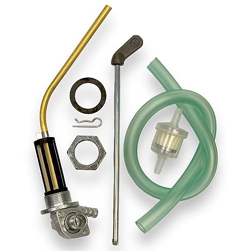  Rubinetto Benzina Serbatoio con riserva Compatibile con Vespa PX,PE 125,150,200,Arcobaleno Con Filtro e Tubo Benzina