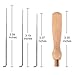 eBoot 60 Pieces 3 Sizes Felting Needles Wool Felt Tools with 3 Pieces Clear Bottles and 3 Pieces Wooden Handles