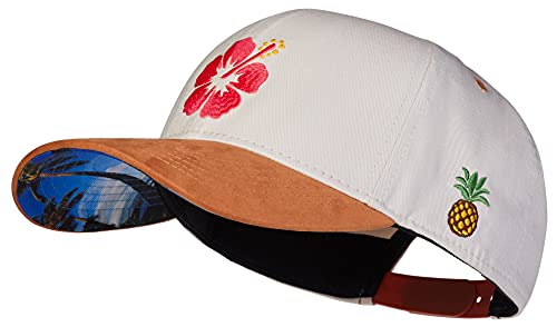 Cadency® Casquette de Baseball, Hawaïenne, Gris, Femme et Homme, Taille Réglable Cover