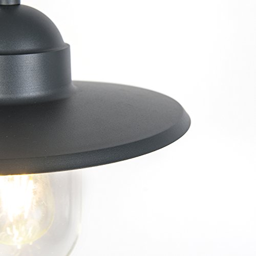 Qazqa kansas - Suspension - 1 lumière - H 900 mm - Gris foncé - Rustique - éclairage extérieur