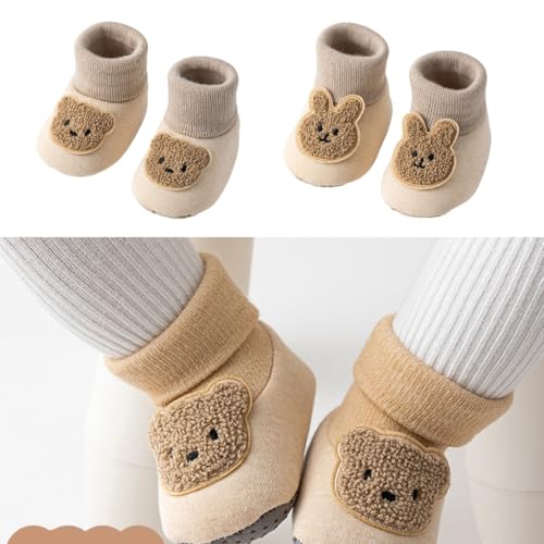 1 Pair Toddler Nonslip Floor Socks Cotton Middle Calf Socks for 0-18 Months Baby2