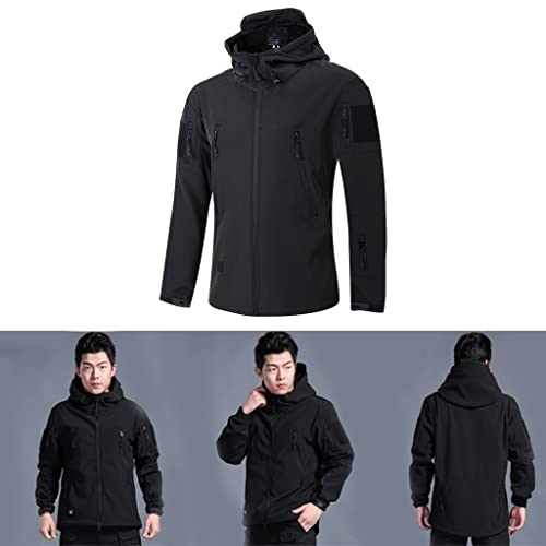 Newmind Jaqueta masculina softshell para caminhadas, à prova de vento, leve, com zíper, para escalad