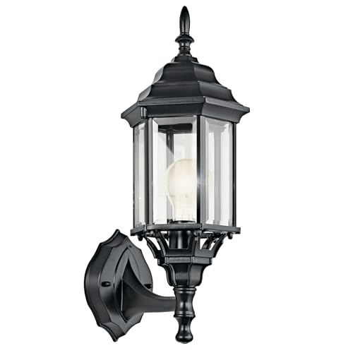 Kichler Chesapeake 17' Outdoor Wall Light in Black, 1-Light Exterior Porch Light, Coastal Wall...