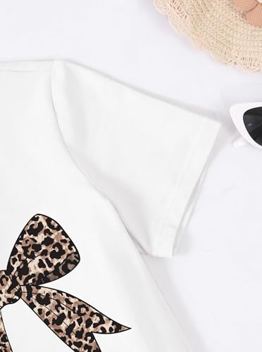 Image of Girls' Graphic Tees Summer Cute Tops Casual Short Sleeve Crew Neck T Shirts