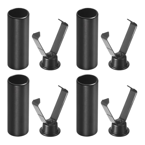 QUARKZMAN 4 st skosnören huvud legering skosnöre, spetsar spetsar skor svart elektroforetisk sladd spets metallhuvud ersättning för skosnören skor, Elektroforetisk svart, 6mm