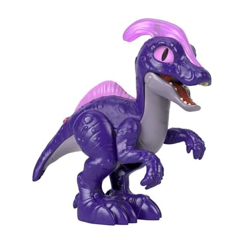 Jurassic World Toys Imaginext Jurassic World Dinosaur Toy Deluxe Parasaurolophus XL Dino 10-Inch Figure with Lights & Sounds for Ages 3+ Years Cover