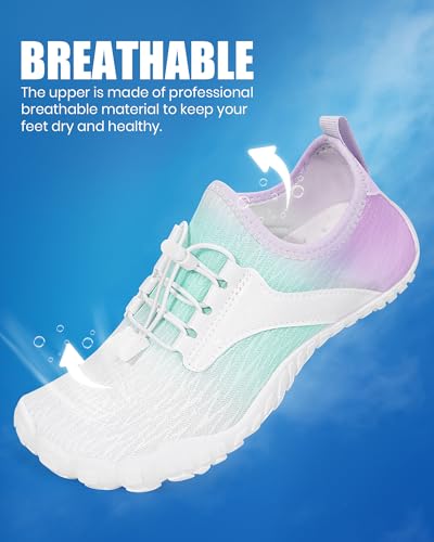 Hike Barefoot Water Shoes Women Men, Newly Water-Drops Pattern Pro Minimalist Shoe Quick Dry Wide Toe Breathable & Non-Slip for Hiking Beach Aqua Surf Swim2