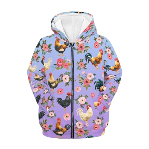 Zip Up Hoodies for Boys Girls Long Sleeve Sport Sweatshirts with Pockets for 6-16 Years Youth Teens Kids,S-XL Size2