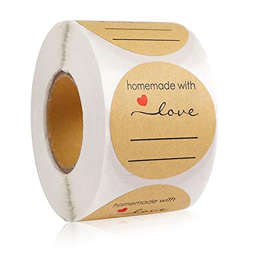 500pz Etichette Autoadesivo Kraft,Autoadesivo...