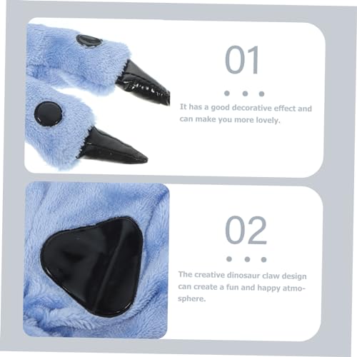 1pair Dinosaur Gloves Warm Plush Gloves Cute Cartoon Design Christmas for Boys and Girls Thick Quilted for Outdoor Activities3