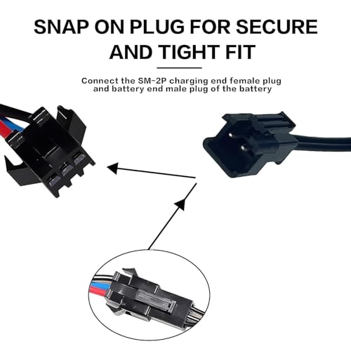 Image of 1200mah 3.7V Rechargeable Battery SM-2P Plug with USB Charger for RC Car RC Trucks Toy Robots Bazooka Rocket Bubble Gun Battery Replacement 2 Pack