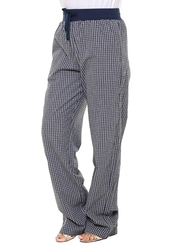 Image of Womens Multicolor Cotton Checkered Pyjama | Checks Pajama for women with Elastic & Drawstring Plus Size (S TO 8XL)