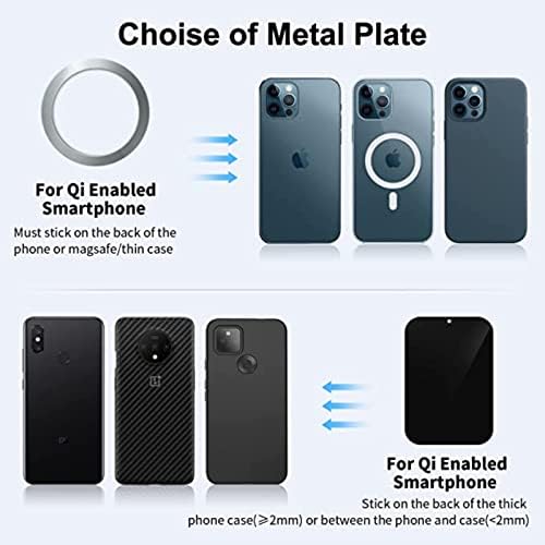APPS2Car Magnetic Car Phone Holder, Upgrade Hook And 6*N52 Strongest Magnets,360° Rotation Air Vent Universal Car Phone Holder Magnetic Compatible For iPhone 14 13 12 11 Max Galaxy Huawei Oneplus Etc.