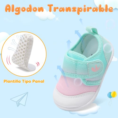 Image of FEETCITY Baby First Walking Shoes Boys Girls Infant Crib Shoes Breathable