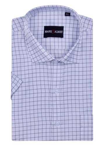 Image of Mark & Albert Men's Half Sleeves Cotton Formal Shirt
