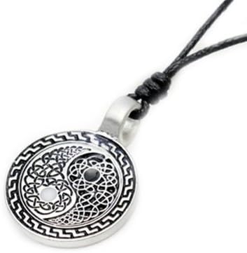 Vietguild Ying Yang Celtic Design Silver Pewter Gold Brass Charm Necklace Pendant Jewelry