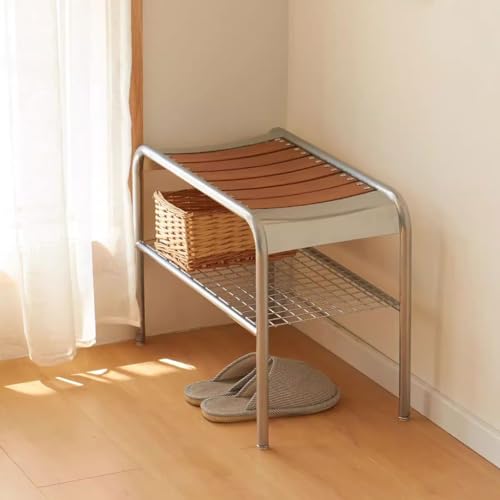 Tabouret de douche intérieur et banc de porche métallique polyvalent