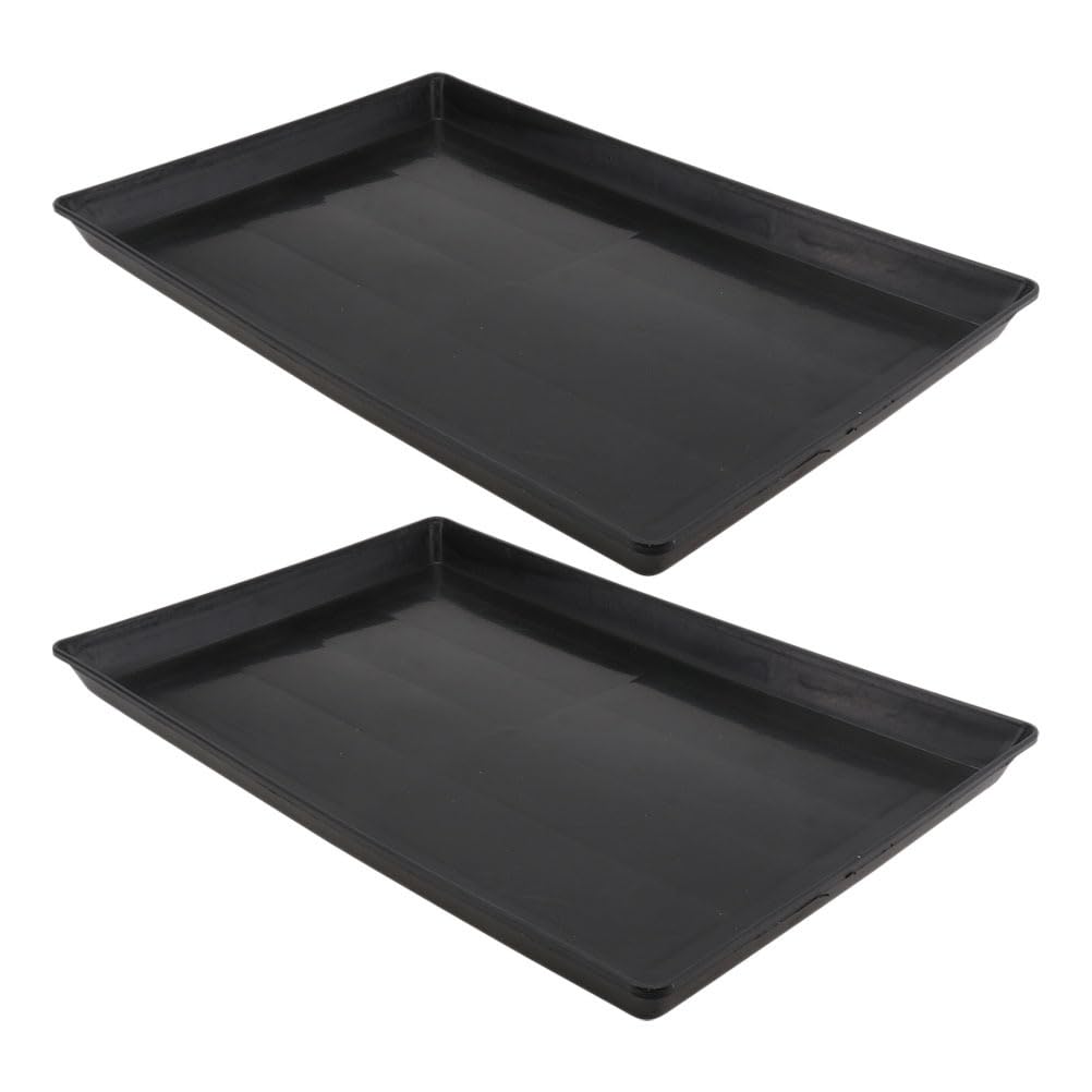 BESPORTBLE Lot de 2 plateaux de rechange pour cages : bac inférieur en plastique pour cage de chien – Doublure de cage à lapin avec base plate – Convient pour diverses cages de petits animaux 43 x 32