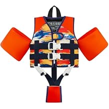 Gogokids Toddler Swim Vest for Kids 33-66 Pounds, Toddler Floaties Water Wing Arm Float, Swim Jacket with Adjustable Safety Strap for 2 3 4 5 6 Years Old Girls and Boys in Pool/Puddle