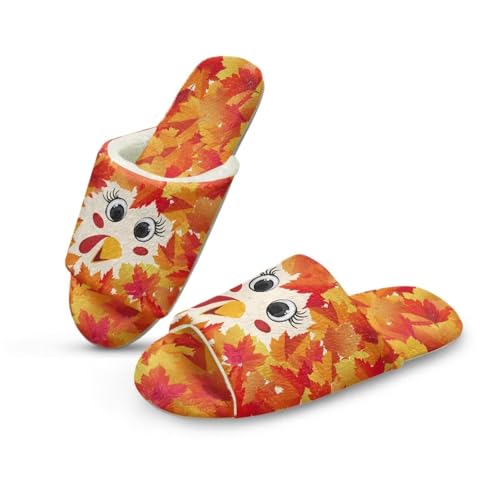 Slipper for Women Men Flannel Indoor House Shoes Fuzzy Open-toe Slippers Trendy Print Indoor Bedroom Shoes 36-47