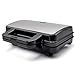 MPM MOP-20M Sandwich Panini Maker Elettrico per 2 Sandwichs, 4 a Forma di Triangolo, Piastre Antiaderenti, Temperatura Automatica, Compatto, Finitura, 900W, 0 Decibel, Nero/Acciaio Inox