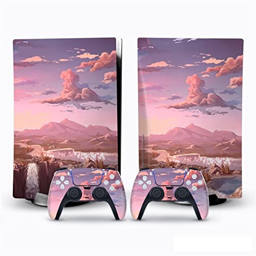 �ی� For PS5 Skin Disc Edition Anime Console And Controller Vinyl Cover Skins Wraps For PS5 Disc Version(59111) �C�A�Ȃ��A�c�����Ȃ�
