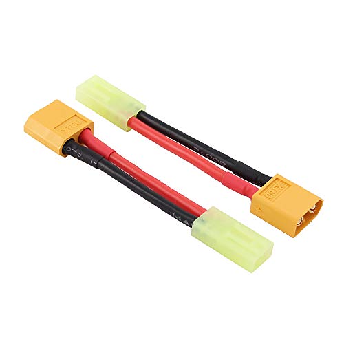 4pcs Adaptador XT60 Macho a Mini-Tamiya Hembra miniatura 2